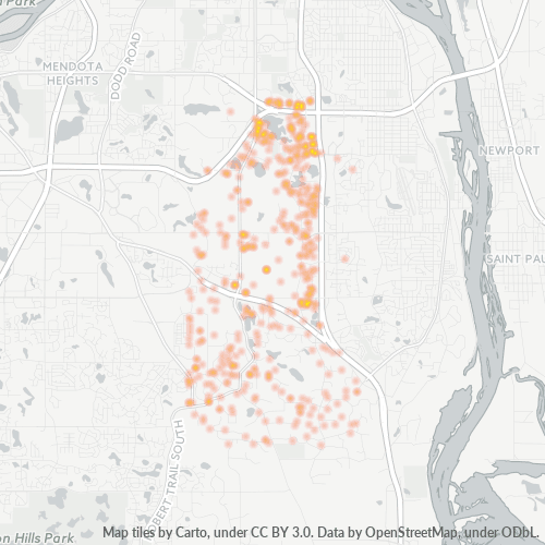 55077 Business Density Heatmap