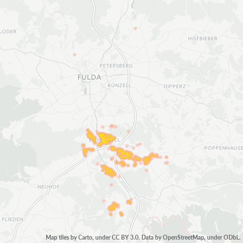 Heatmap für plz 36124