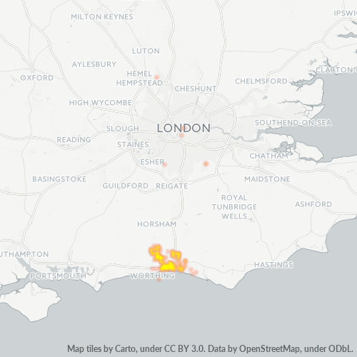 BN4 Business Density Heatmap