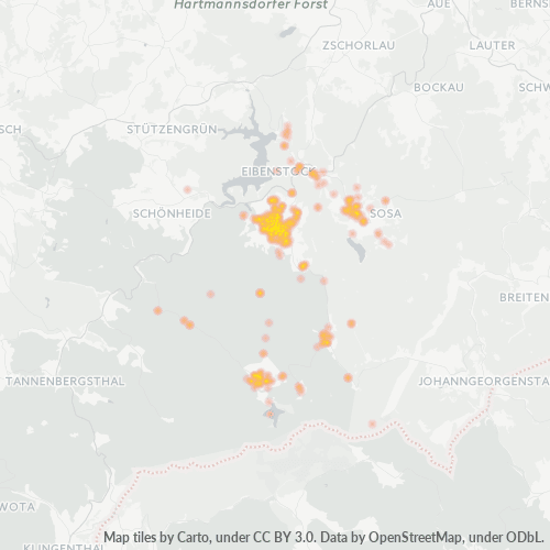 Heatmap für plz 08309