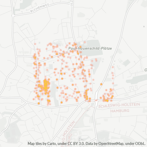 22850 Standortdichte-Heatmap