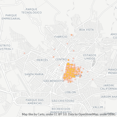 38025-000 Heatmap de Densidade da Empresa