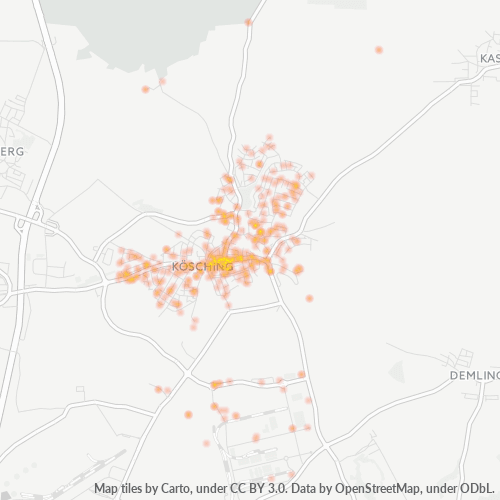Heatmap für plz 85092