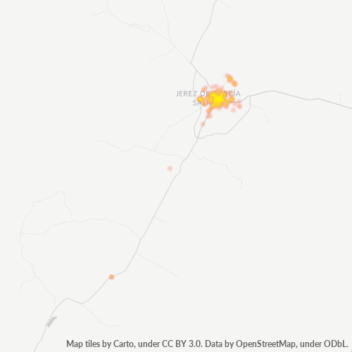 99300 Mapa de calor de densidad empresarial