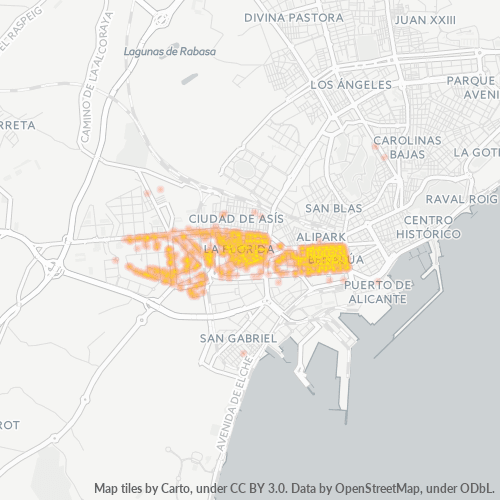 03007 Mapa de calor de densidad empresarial