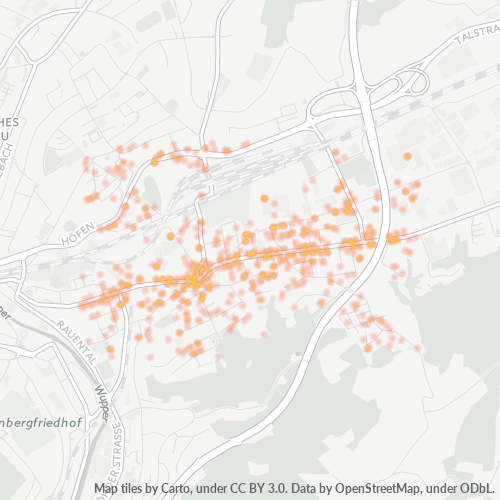 Heatmap für plz 42389