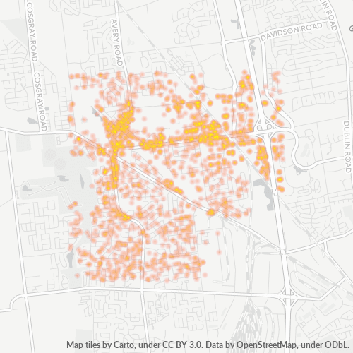 43026 Business Density Heatmap