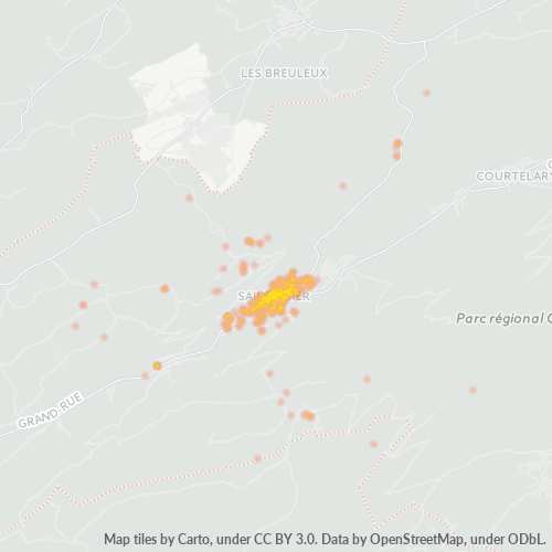 Heatmap für postleitzahl 2610