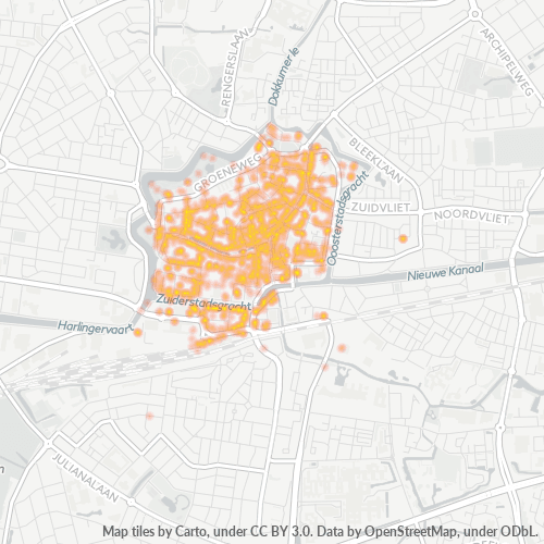 Heatmap voor postcode 8911