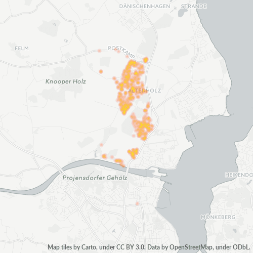 Heatmap für plz 24161