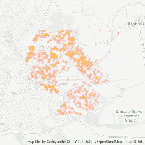 Heatmap für plz 33100