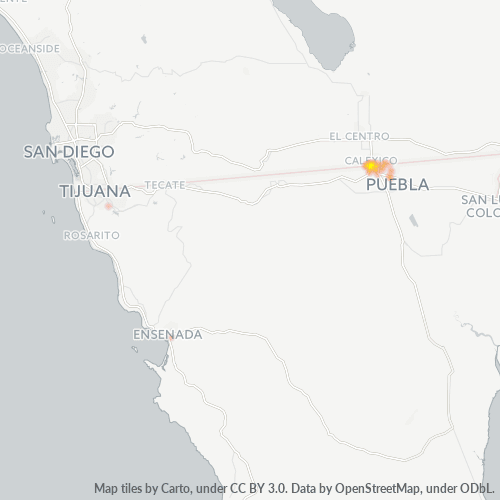 21120 Mapa de calor de densidad empresarial