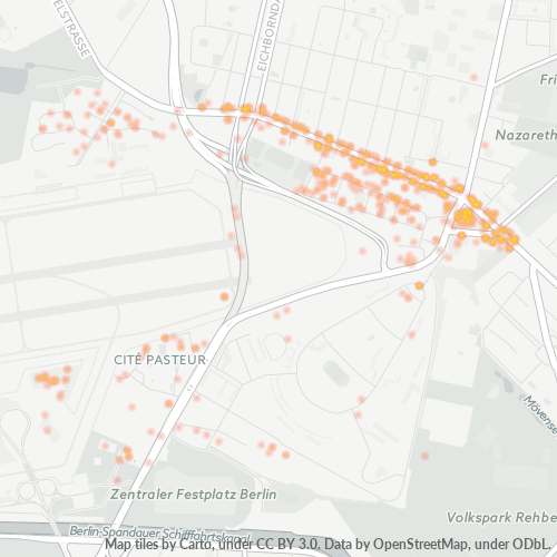 Heatmap für plz 13405