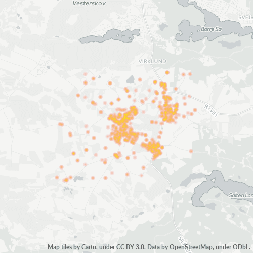 8653 Heatmap over forretningstæthed