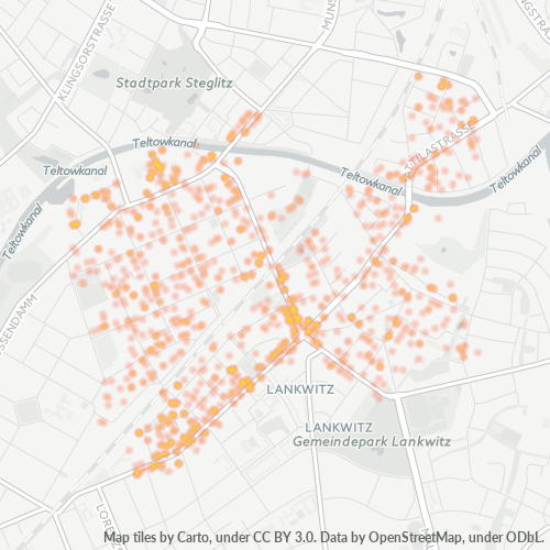 Heatmap für plz 12247