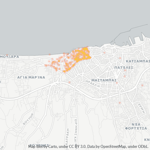 713 03 Χάρτης θερμότητας πυκνότητας επιχείρησης