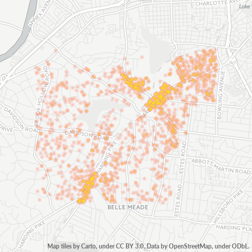 37205 Business Density Heatmap
