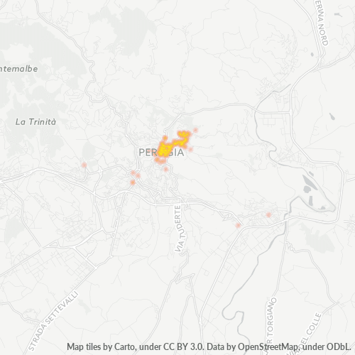 Mappa di calore per cap 06122