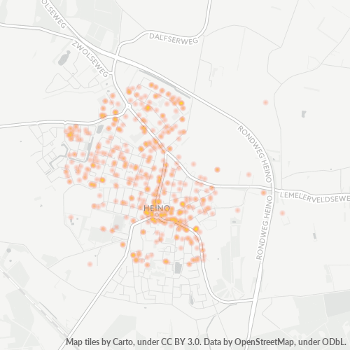 Heatmap voor postcode 8141