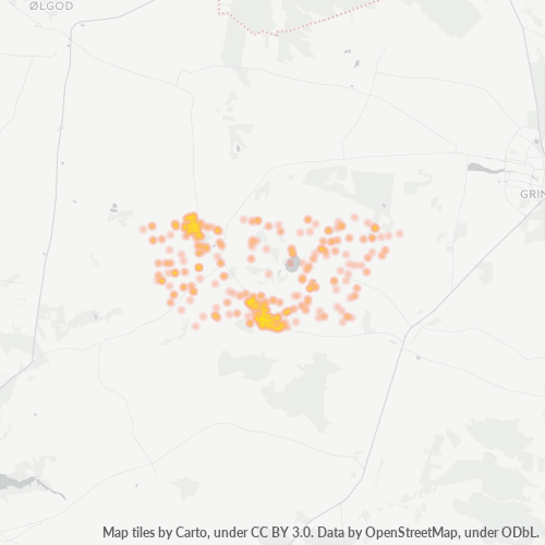 6823 Heatmap over forretningstæthed