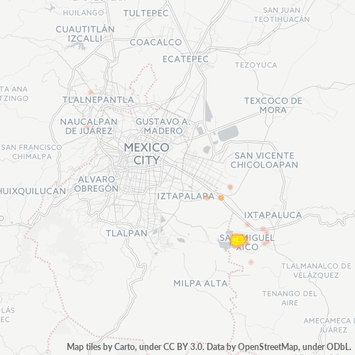 56613 Mapa de calor de densidad empresarial