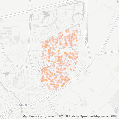 Heatmap voor postcode 5467