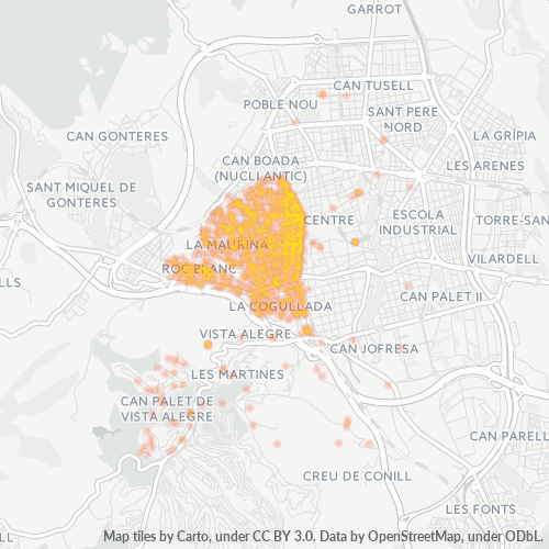08224 Mapa de calor de densidad empresarial