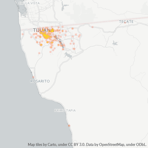 22420 Mapa de calor de densidad empresarial