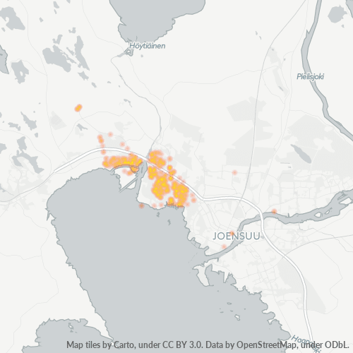 80140 Yritystiheys lämpökarttana