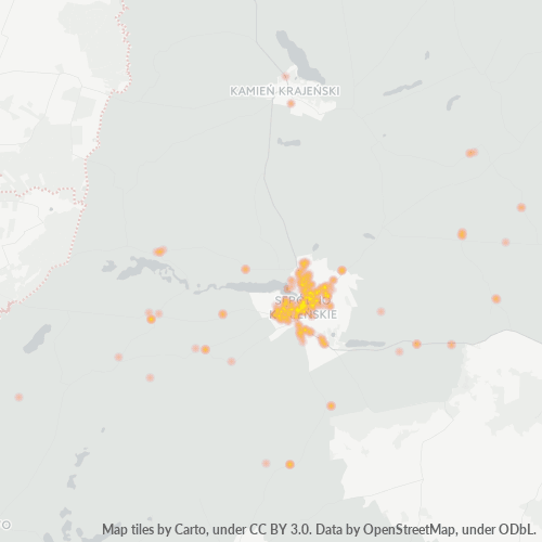 89-400 Mapa intensywności działalności gospodarczej