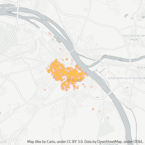 Heatmap für plz 55131