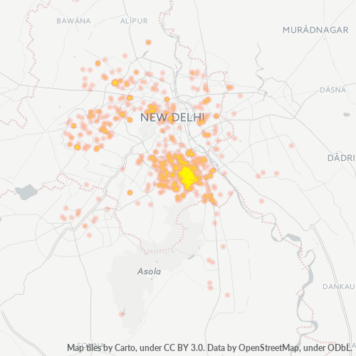 110019 Business Density Heatmap