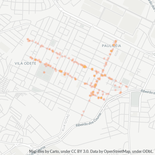 09691-000 Mapa de calor de densidad empresarial
