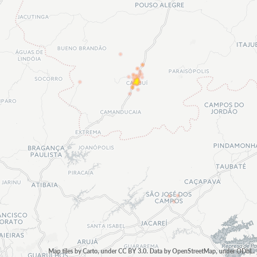 37600-000 Mapa de calor de densidad empresarial