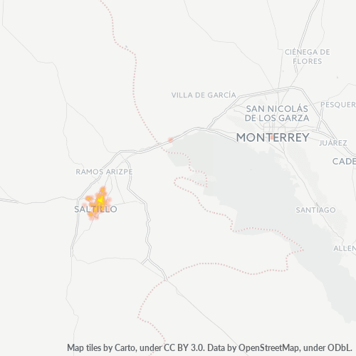 25270 Mapa de calor de densidad empresarial