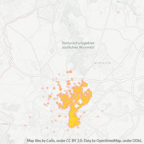 Heatmap für plz 52070