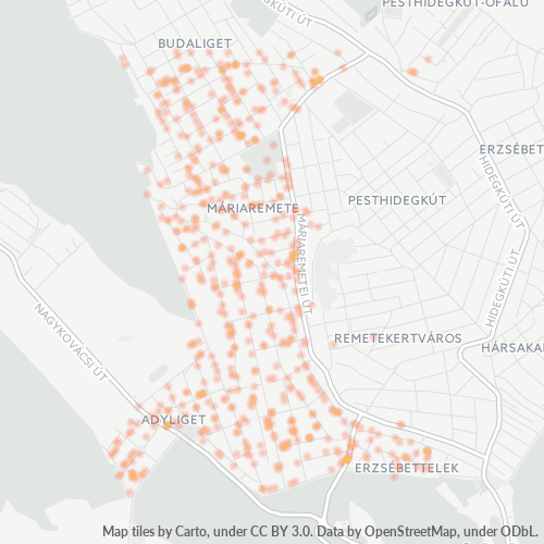 1029 Vállalati sűrűségi térkép