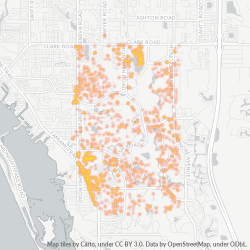 34238 Business Density Heatmap