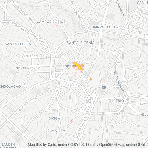 01041-000 Mapa de calor de densidad empresarial