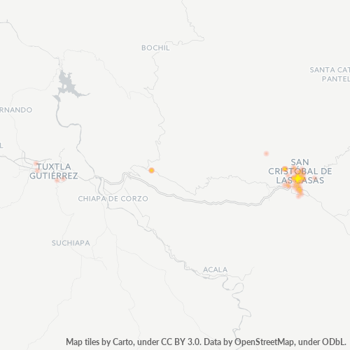 29200 Mapa de calor de densidad empresarial