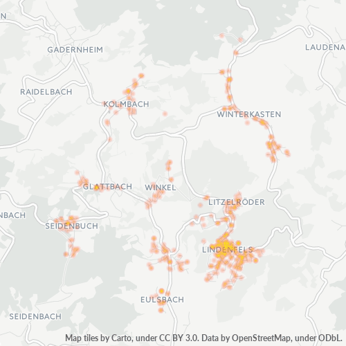 Heatmap für plz 64678