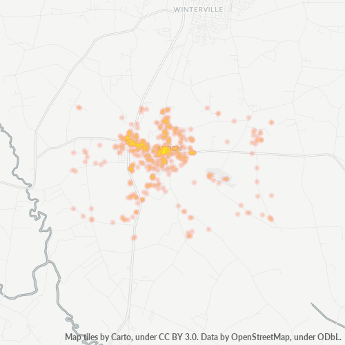28513 Business Density Heatmap