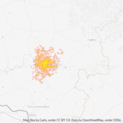 47300 Mapa de densitat de negocis 47300 Mapa de densitat de negocis