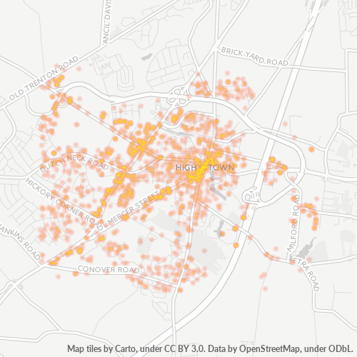 08520 Business Density Heatmap