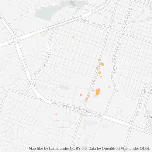 76508 Business Density Heatmap