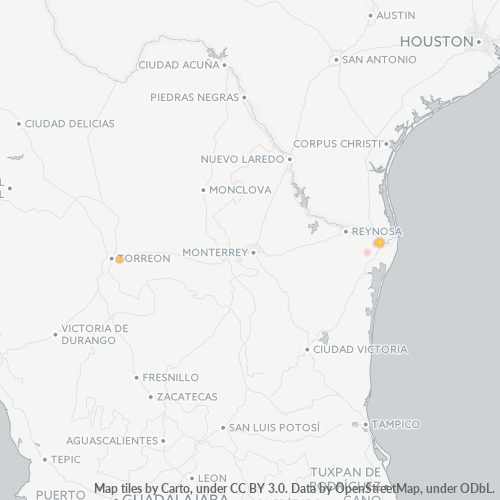 87350 Mapa de calor de densidad empresarial