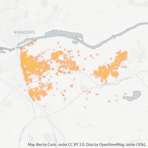 8960 Heatmap over forretningstæthed