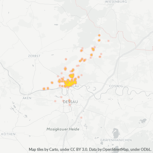Heatmap für plz 06862