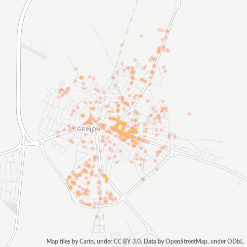 28971 Mapa de calor de densidad empresarial