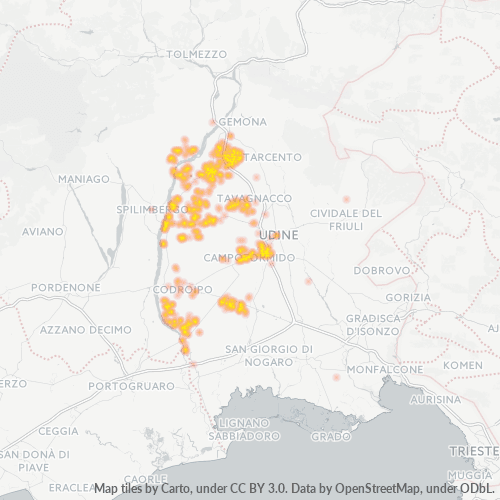 Mappa di calore per cap 33030
